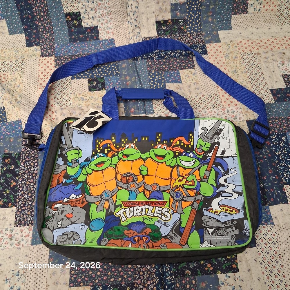 90s Vintage Teenage Mutant Ninja Turtles Bag 1991 Mirage Studios Book Tote